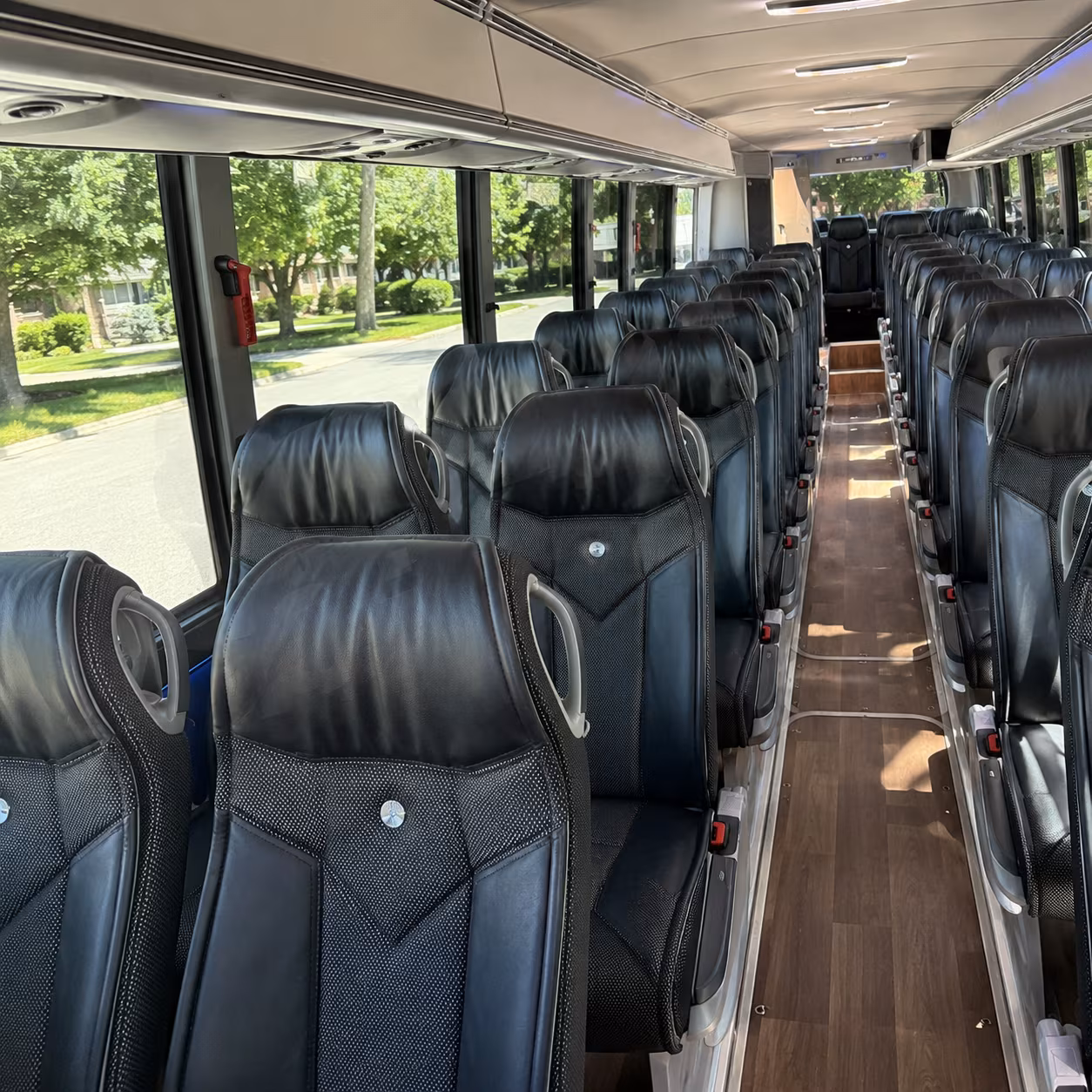 charter buses for conferences and corporate events at legacy west