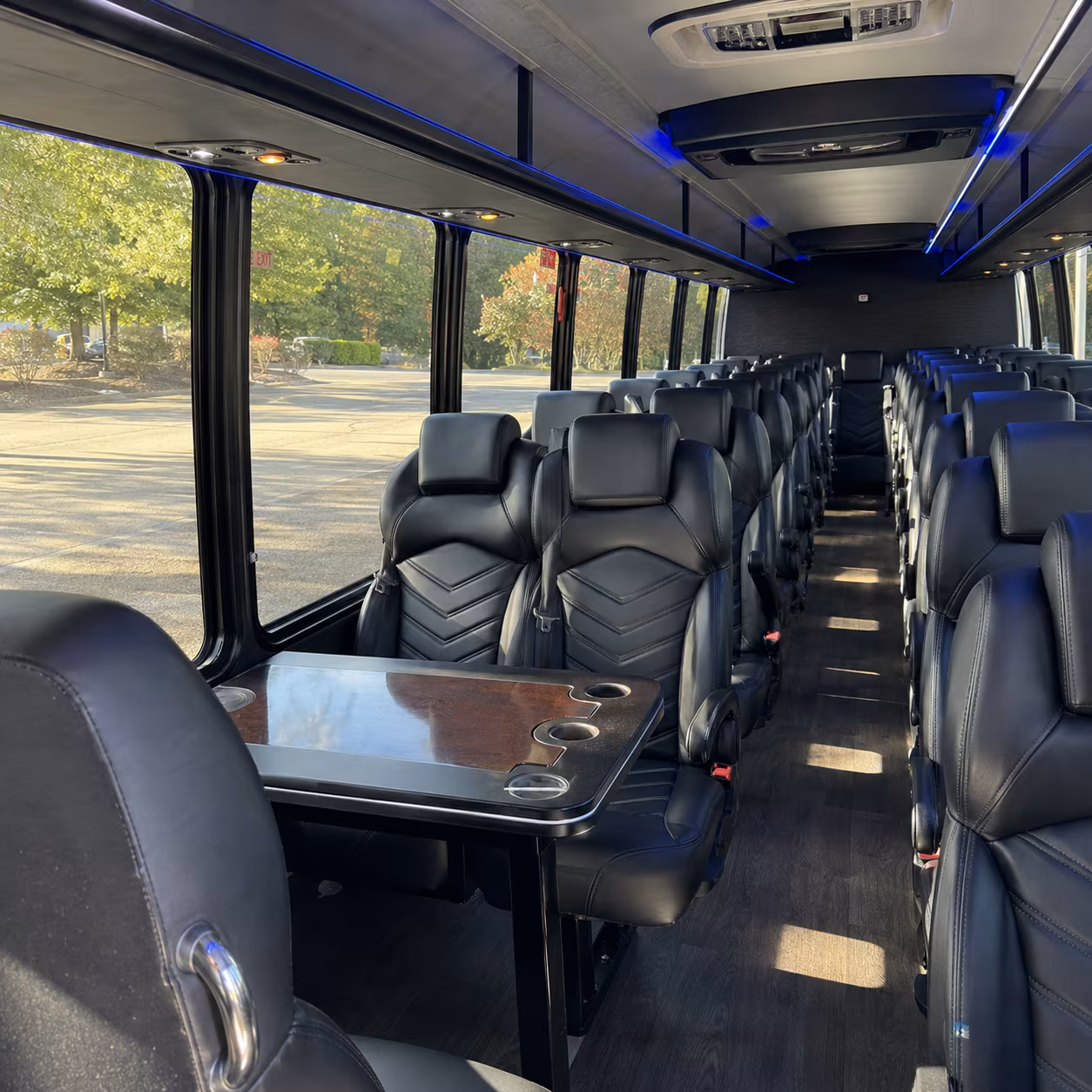 minibuses for overflow hotel runs along the us 75 corridor