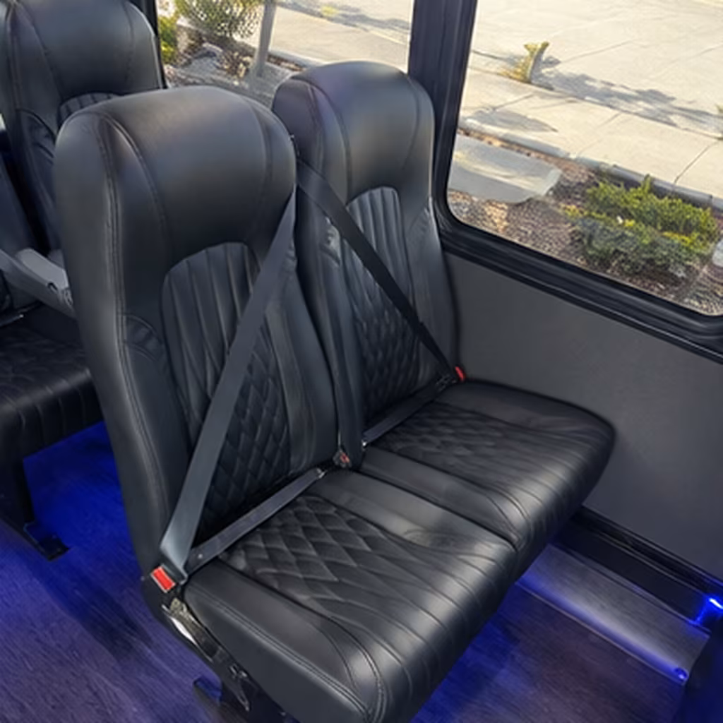 plano 25 passenger minibus interior
