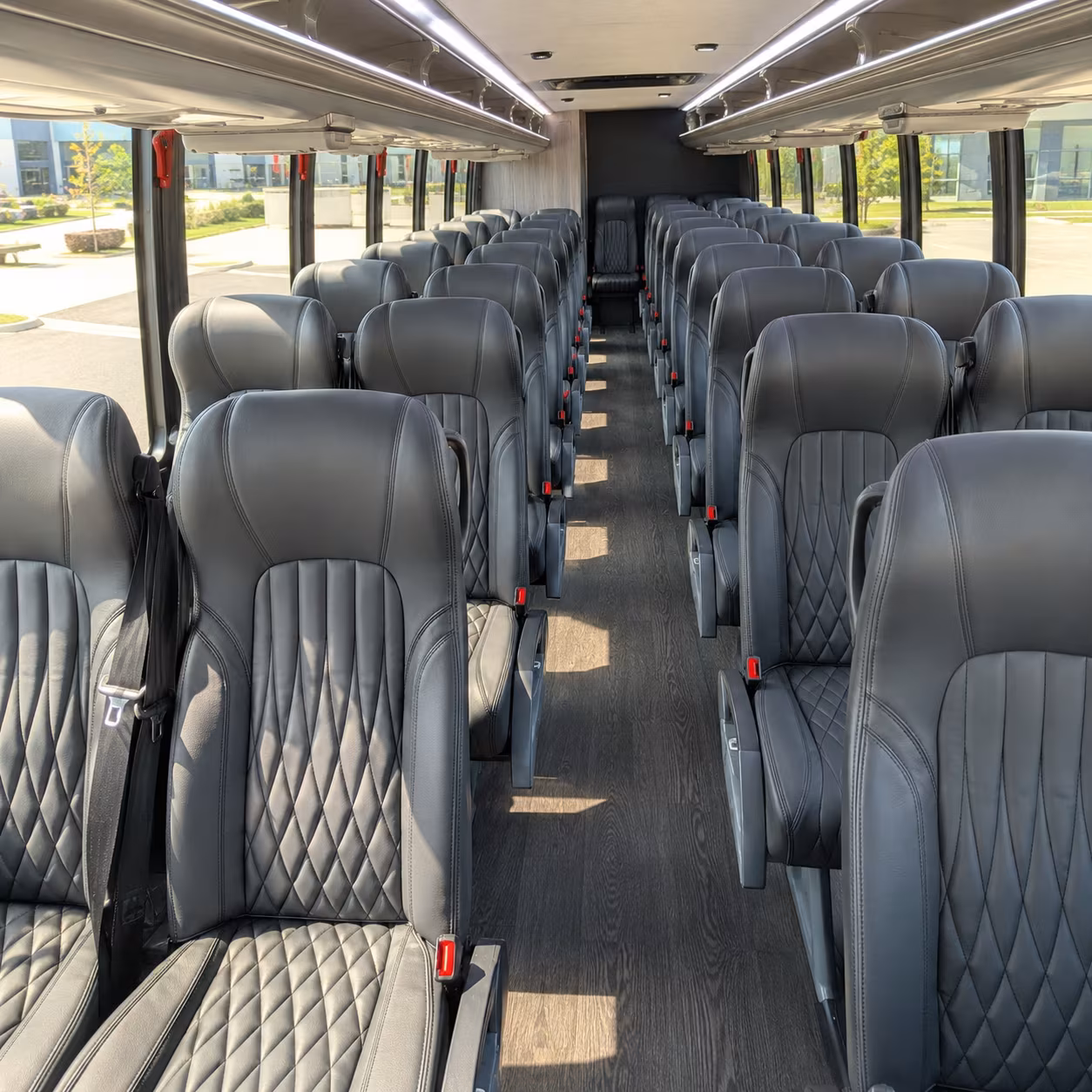 plano 28 passenger minibus inside