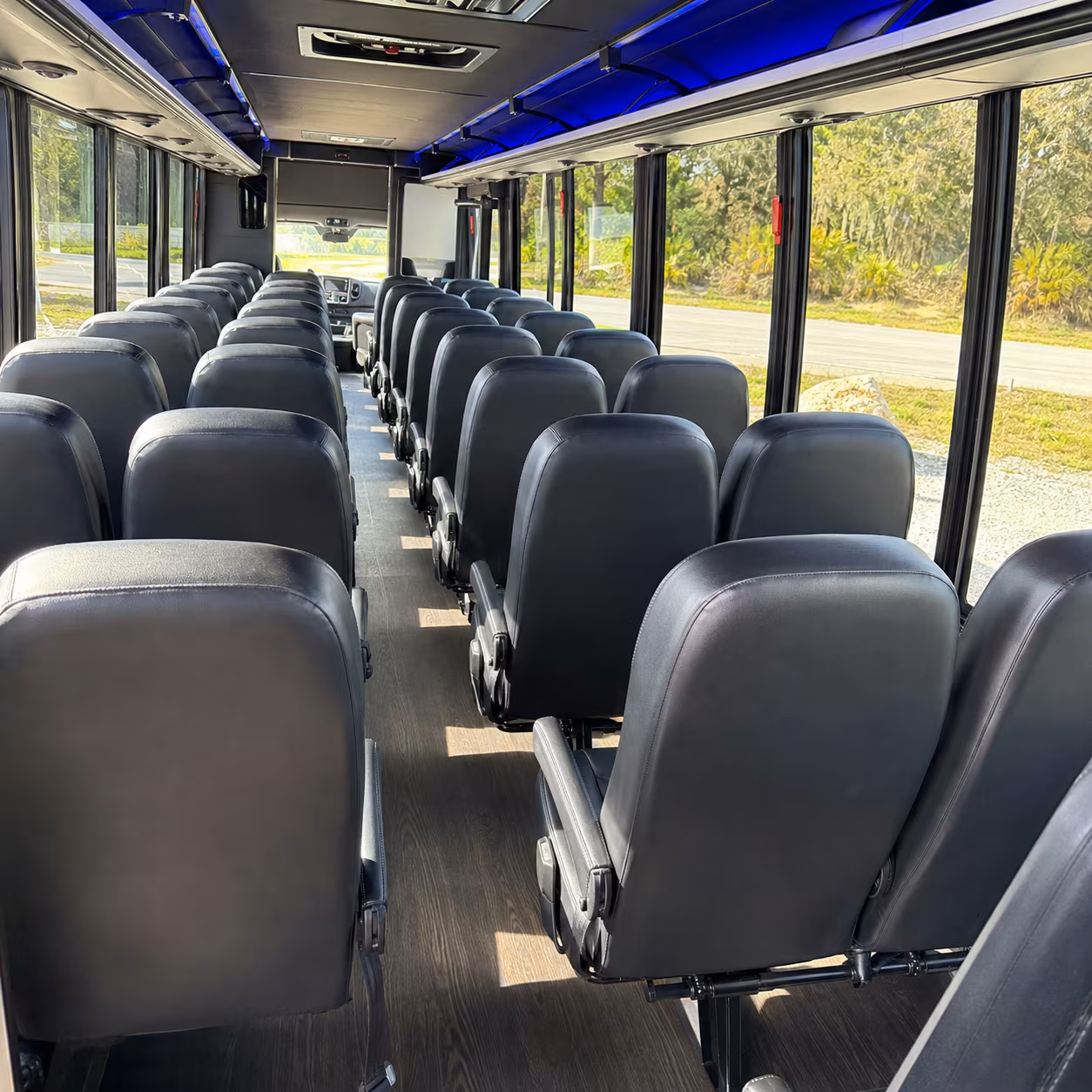 plano 28 passenger minibus interior