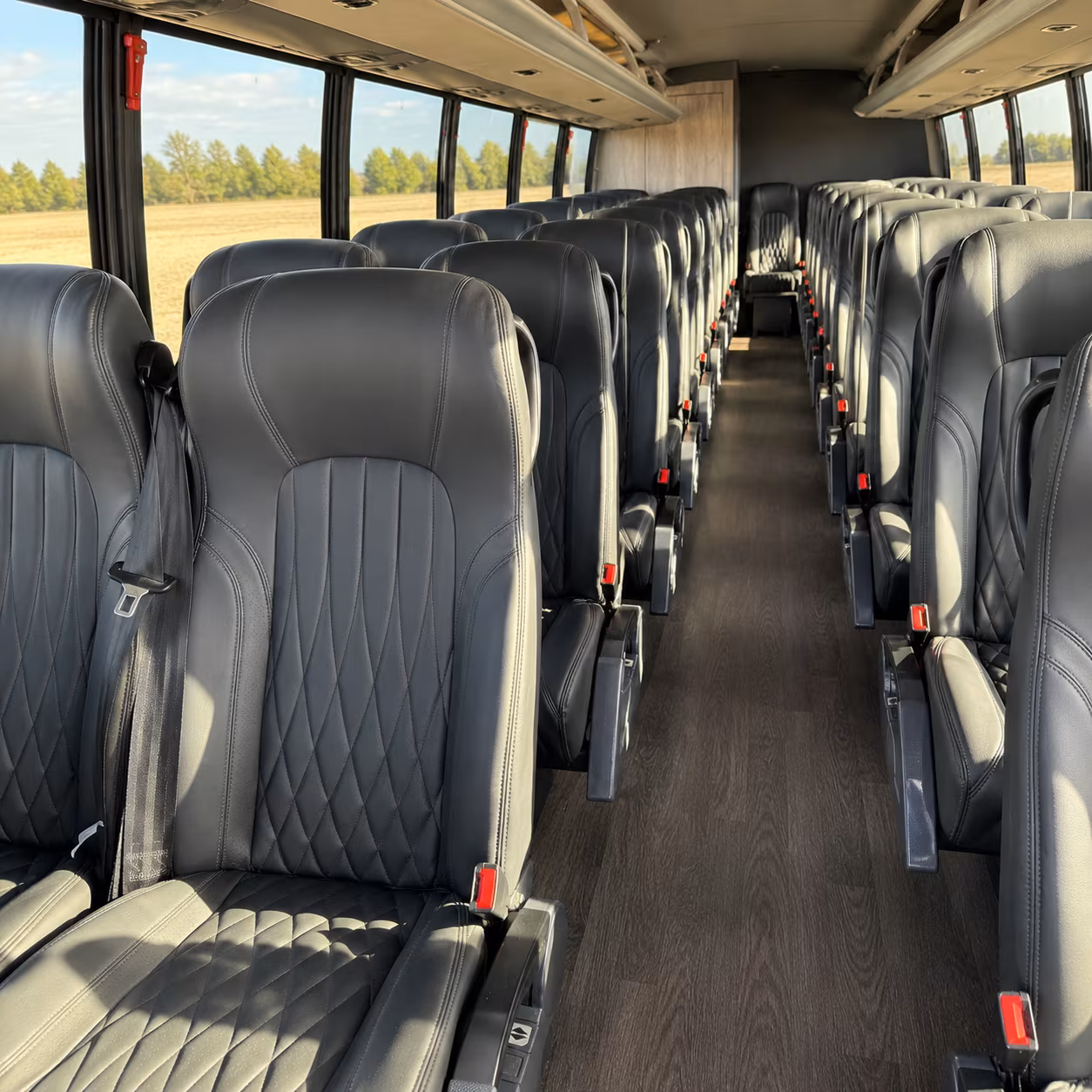 plano 30 passenger minibus inside