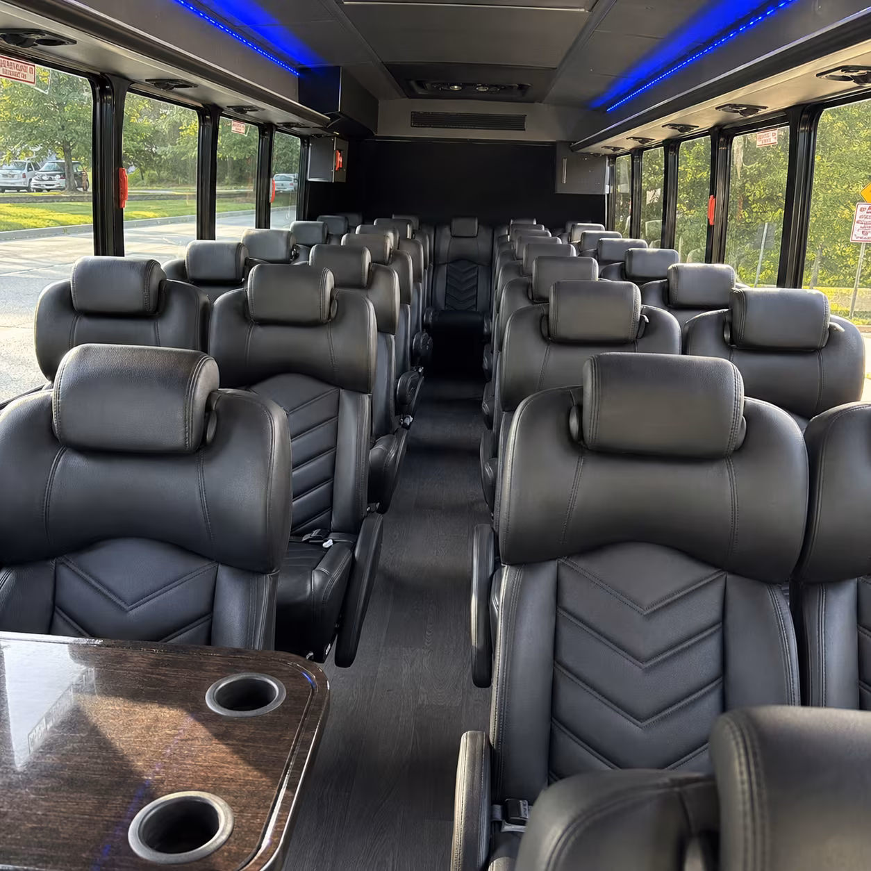 plano 35 passenger minibus inside