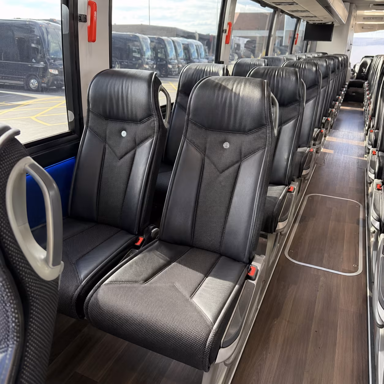 plano 40 passenger charter bus interior