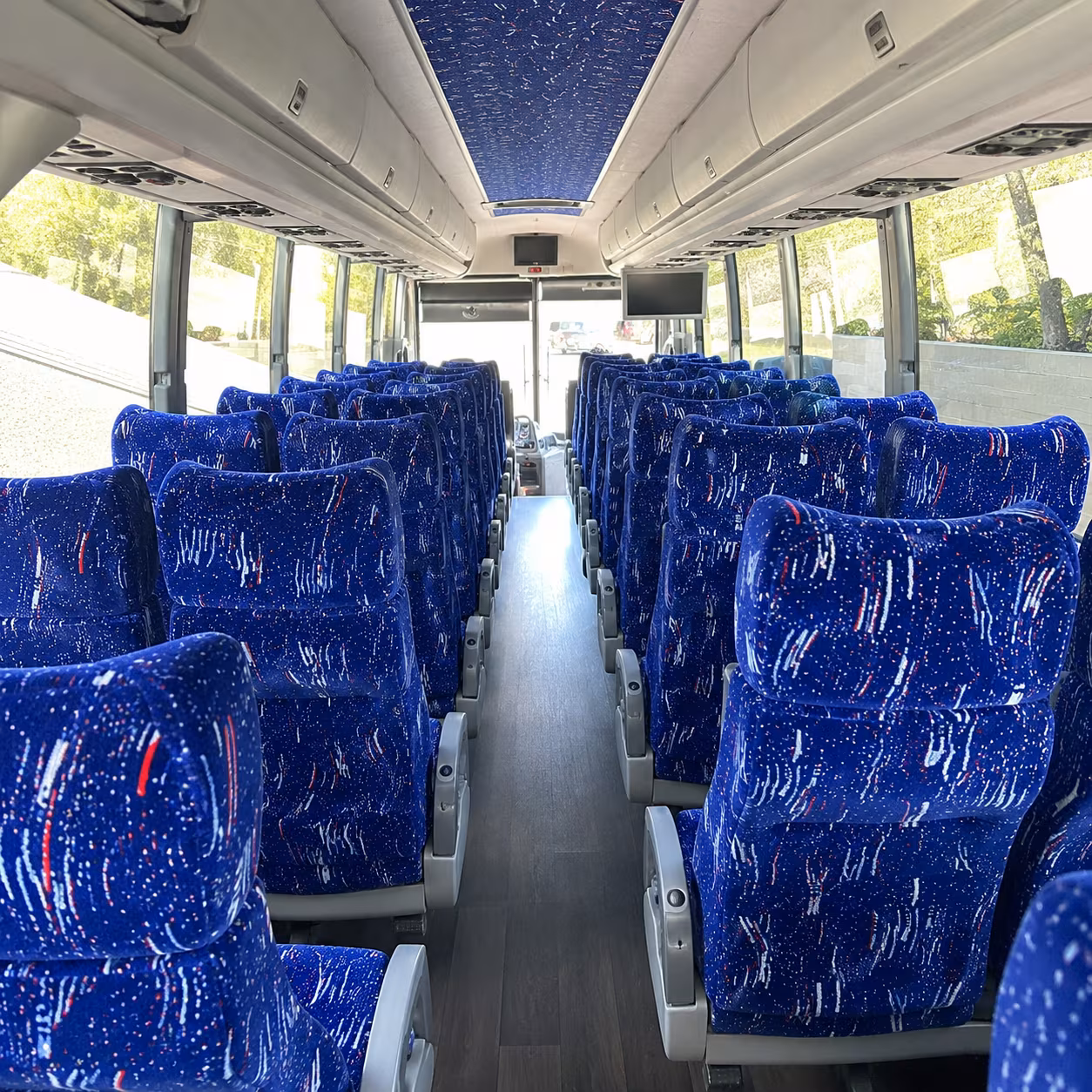plano 50 passenger charter bus interior