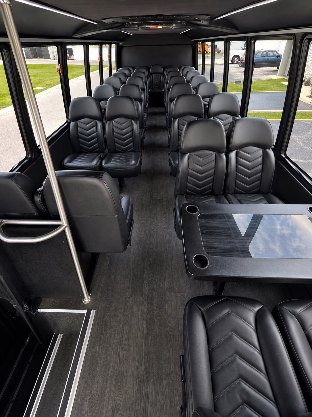 plano airport transportation onboard seating