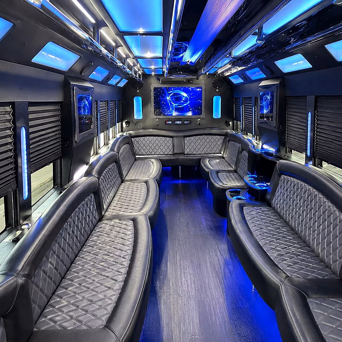 plano party bus inside