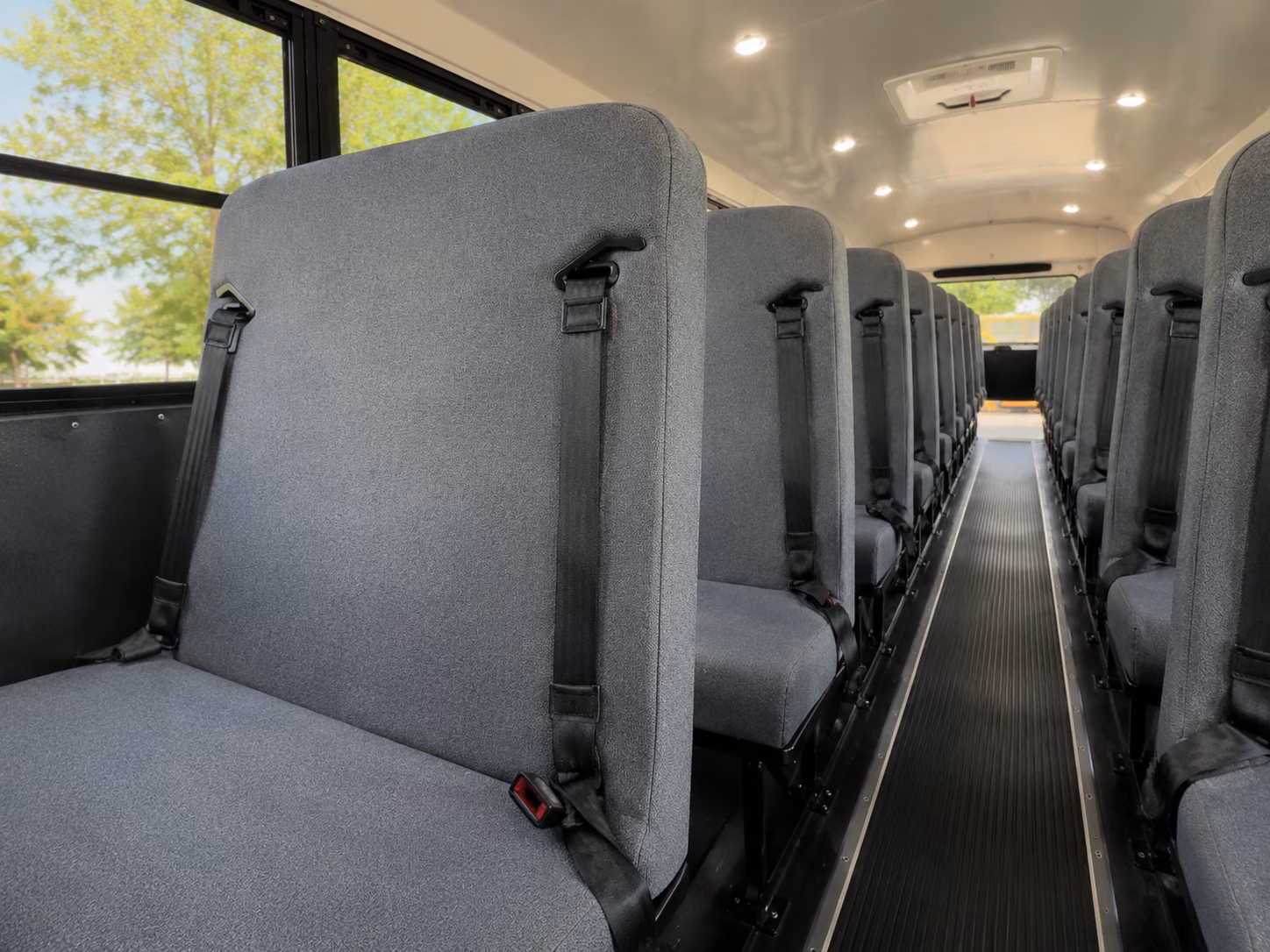 plano school bus inside