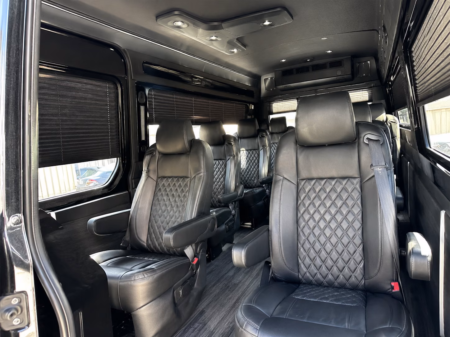 plano sprinter van with driver inside